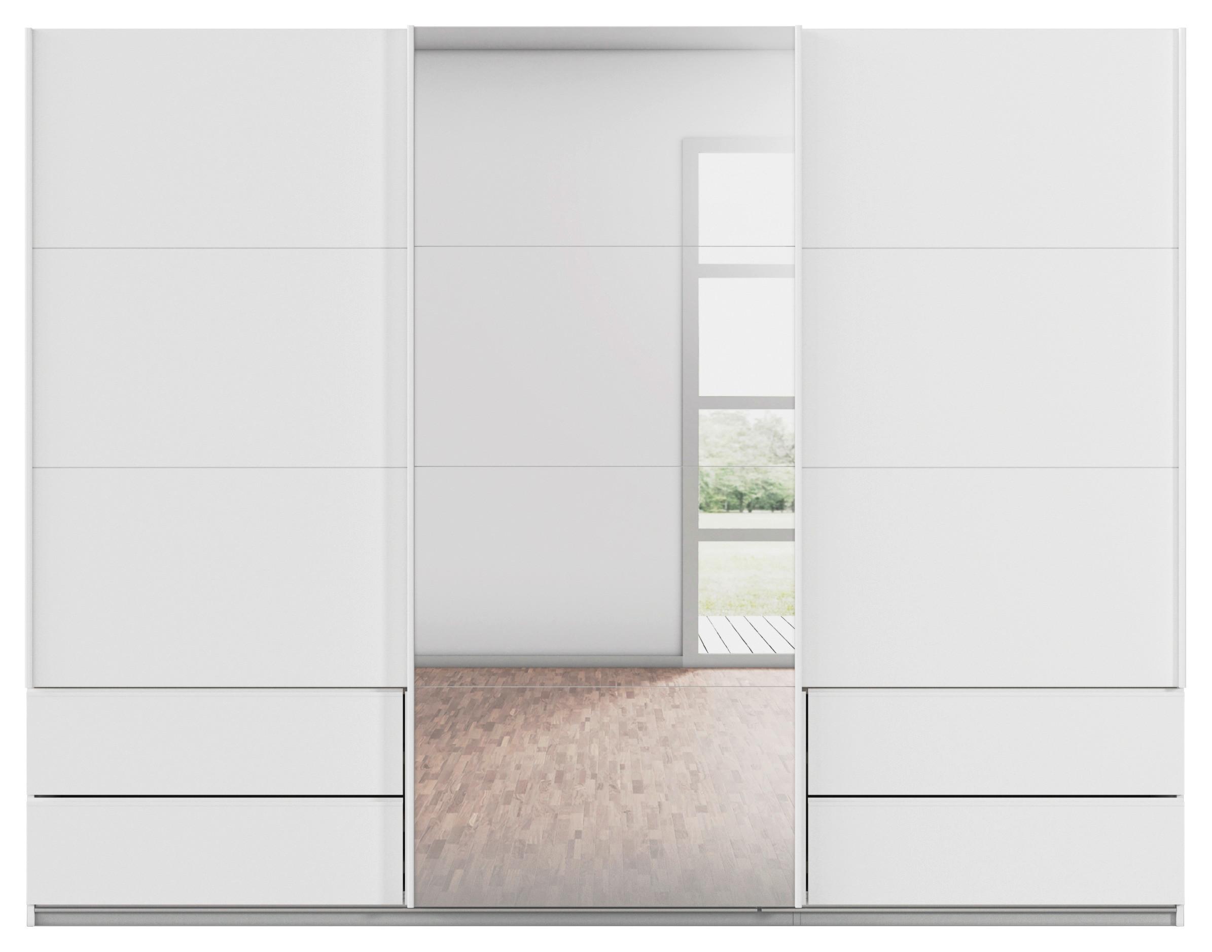 Schwebetürenschrank Karpo - Weiß, KONVENTIONELL, Holzwerkstoff (271/210/62cm)