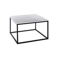 COUCHTISCH Marmor B: 75cm - Schwarz/Weiß, Design, Stein/Metall (75/75/48cm) - MID.YOU