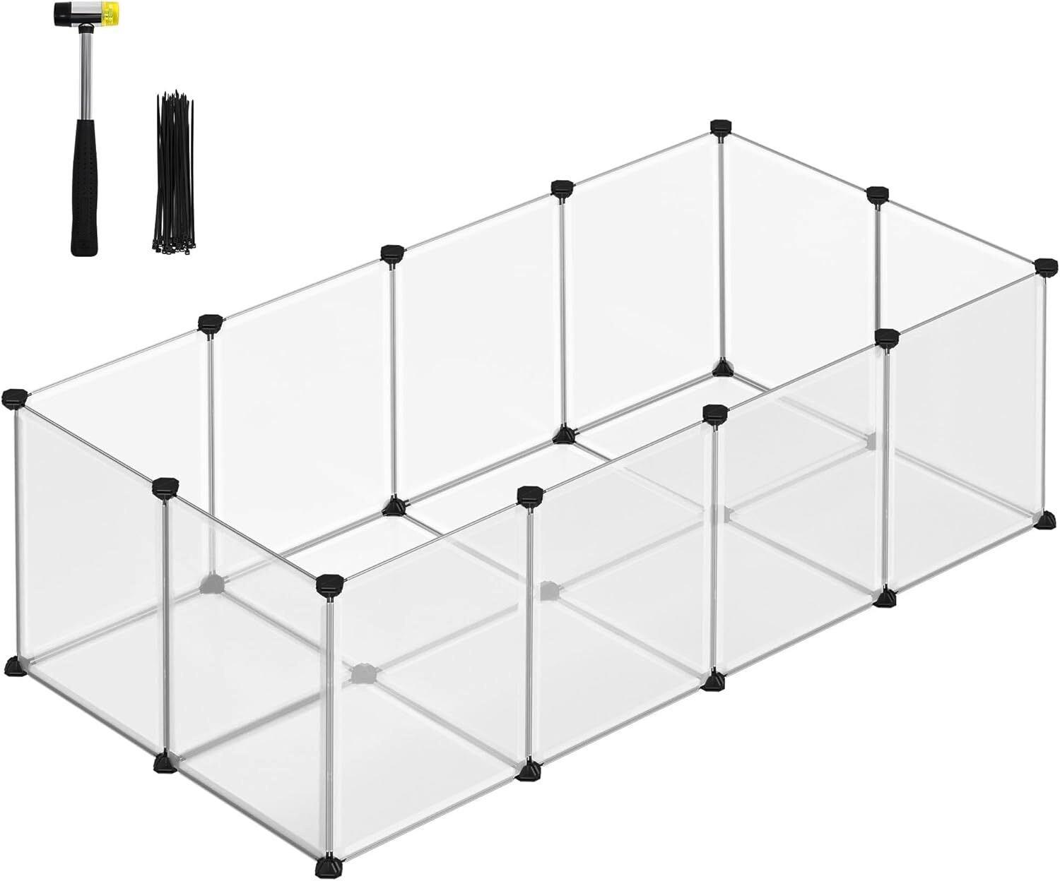 Heimtiergehege Weiß B: 143 Cm - Weiß, Basics, Kunststoff (143/73/46cm)