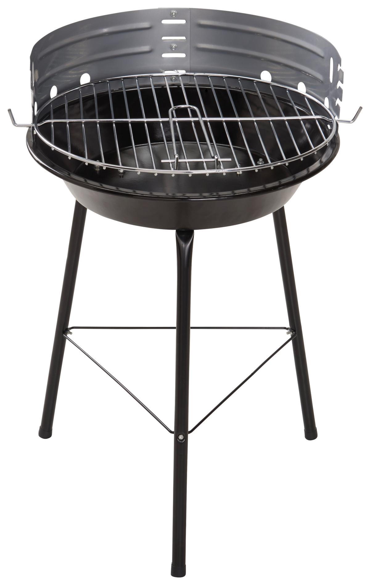 Holzkohlegrill Pablo - Schwarz/Grau, Metall (36/56/47cm) - Homezone