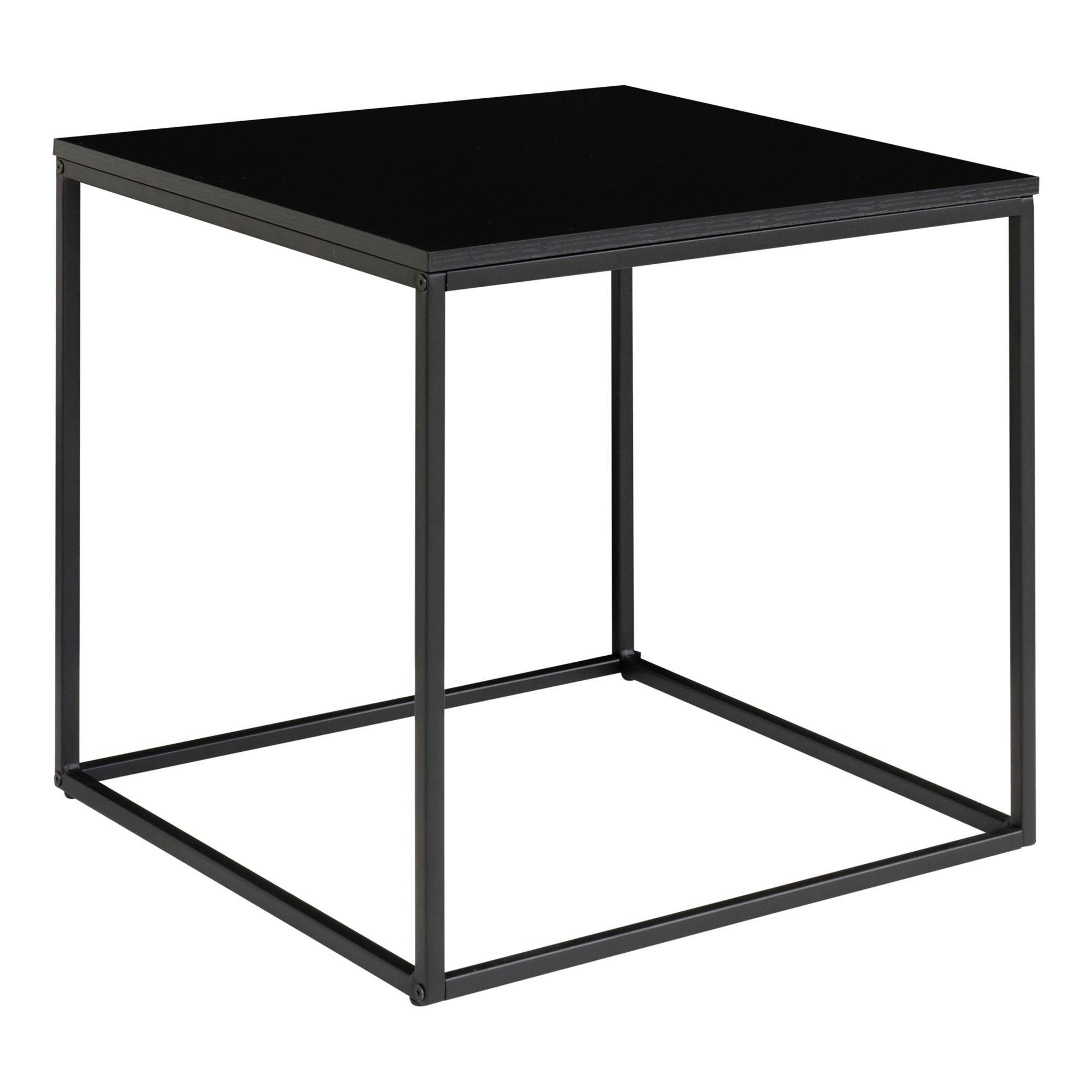 Beistelltisch Vita Schwarz, L/B/H: 45x45x45cm - Schwarz, Basics, Holzwerkstoff/Metall (45/45/45cm)