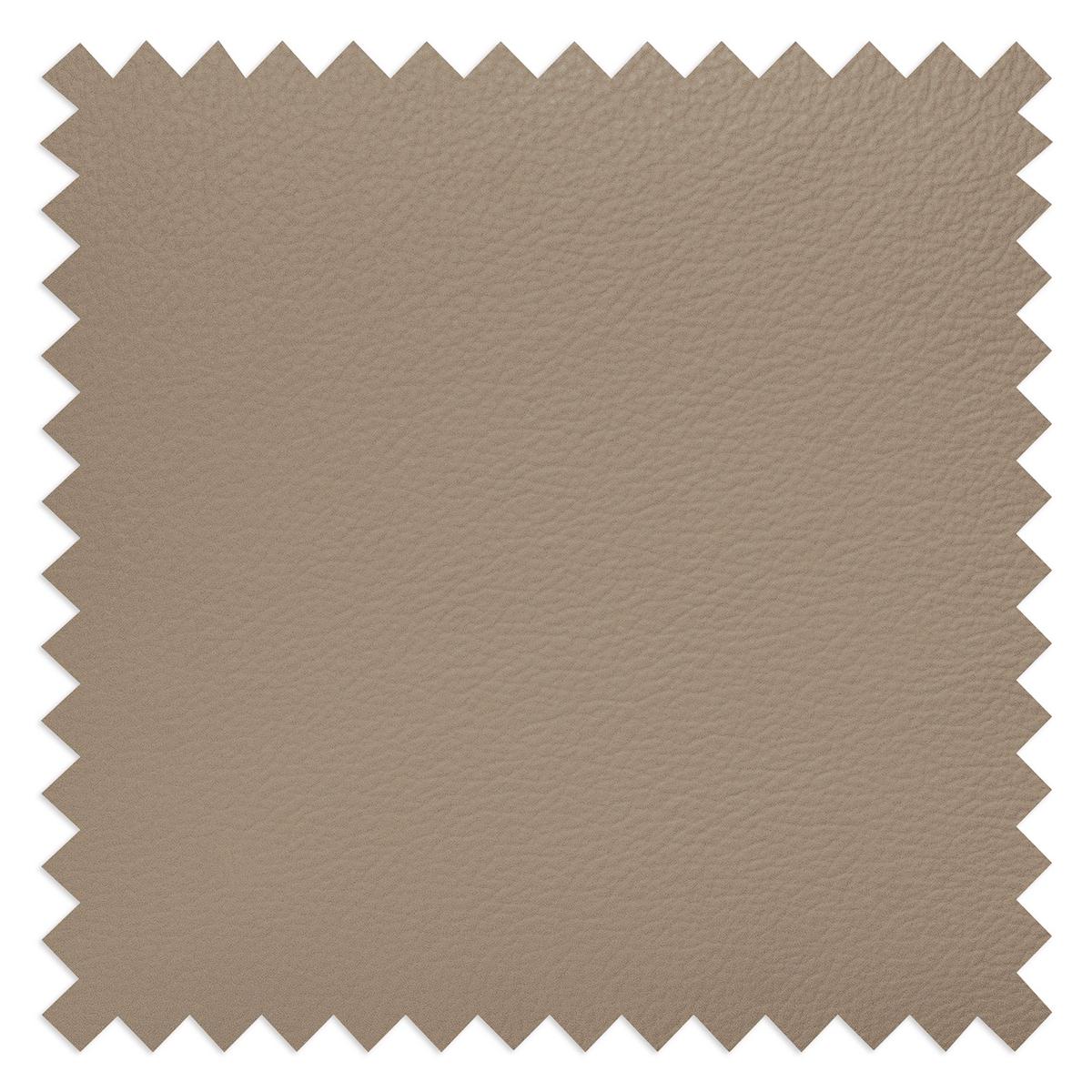 Ecksofa Santos Sahara S: 241 cm - Chromfarben/Sahara, Design, Leder/Textil (241/168cm) - Livetastic