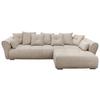 Ecksofa Riska Taupe S: 330x197 cm - Taupe/Schwarz, KONVENTIONELL, Textil (330/197cm) - MID.YOU