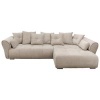 Ecksofa Riska Taupe S: 330x197 Cm - Taupe/Schwarz, KONVENTIONELL, Textil (330/197cm) - MID.YOU