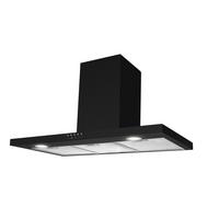Dunstabzugshaube Schwarz Matt Bxhxt: Ca. 90x53,5-101,5x50 Cm - Design, Metall (90/53,5-101,5/50cm) - Amica