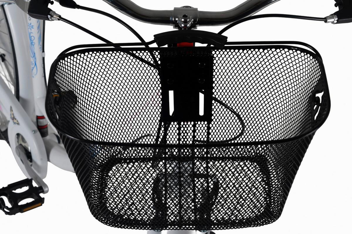 Citybike 28'' mit Korb DaCapo Papilio weiß/pink - Weiß, LIFESTYLE, Metall (25/140/60cm)