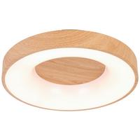 Stropné LED svietidlo LUZIA - čierna/farba duba, Modern, kov/plast (40/10cm) - Mömax