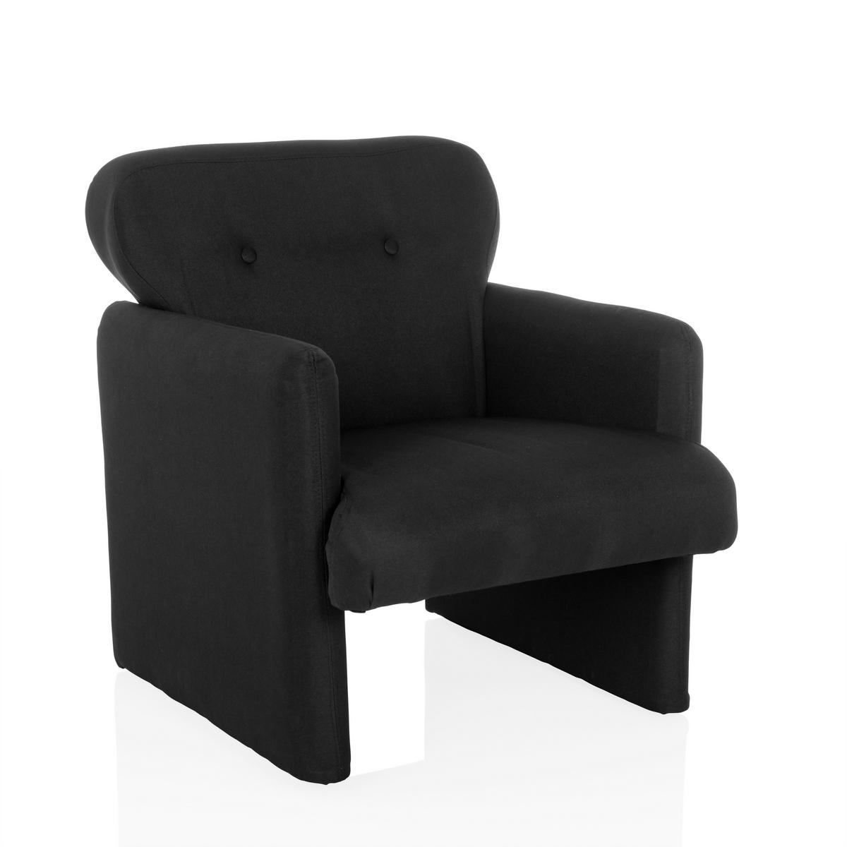 Loungesessel Caripito Schwarz B: 66 Cm - Schwarz, MODERN, Textil (66/77/74cm) - MID.YOU