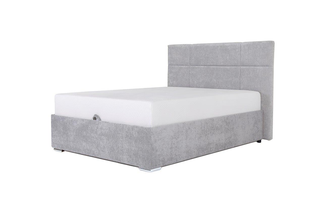 Kárpitozott Ágy Ascari - szürke, Konventionell, faalapú anyag/fa (140/200cm)