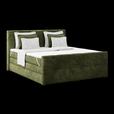 Boxspringbett mit Topper und Bettkasten 180x200 cm Medino - Dunkelgrün, KONVENTIONELL, Holz/Holzwerkstoff (180/200cm) - Luca Bessoni