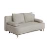 2-sitzer-sofa Lara Mit Schlaffunktion & Bettkasten - Beige/Buchefarben, Design, Holzwerkstoff/Textil (193/86/85cm) - P & B