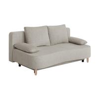 2-sitzer-sofa Lara Mit Schlaffunktion & Bettkasten - Beige/Buchefarben, Design, Holzwerkstoff/Textil (193/86/85cm) - P & B