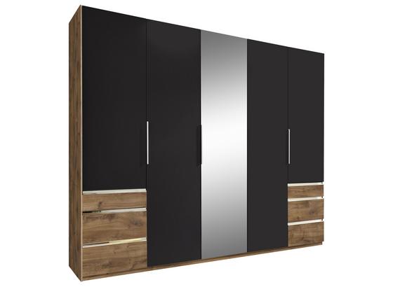 Drehtürenschrank mit Spiegel 250cm Level 36a, Graphit Dekor - Eichefarben/Graphitfarben, MODERN, Glas/Holzwerkstoff (250/216/58cm) Drehtürenschrank mit Spiegel 250cm Level 36a, Graphit Dekor - Eichefarben/Graphitfarben, MODERN, Glas/Holzwerkstoff (250/216/58cm)
