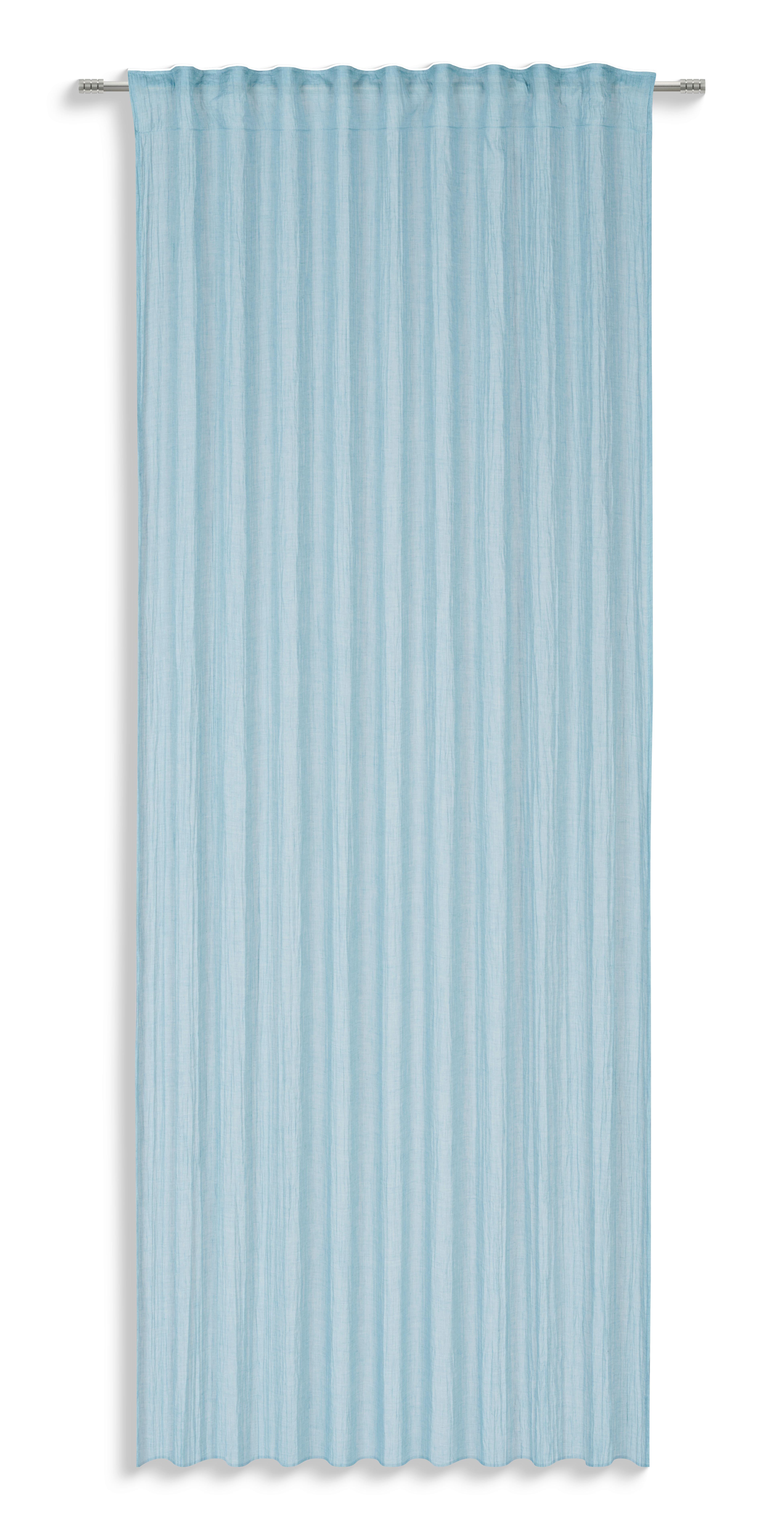 Fertigvorhang Ines - Blau, MODERN, Textil (140/245cm) - Luca Bessoni