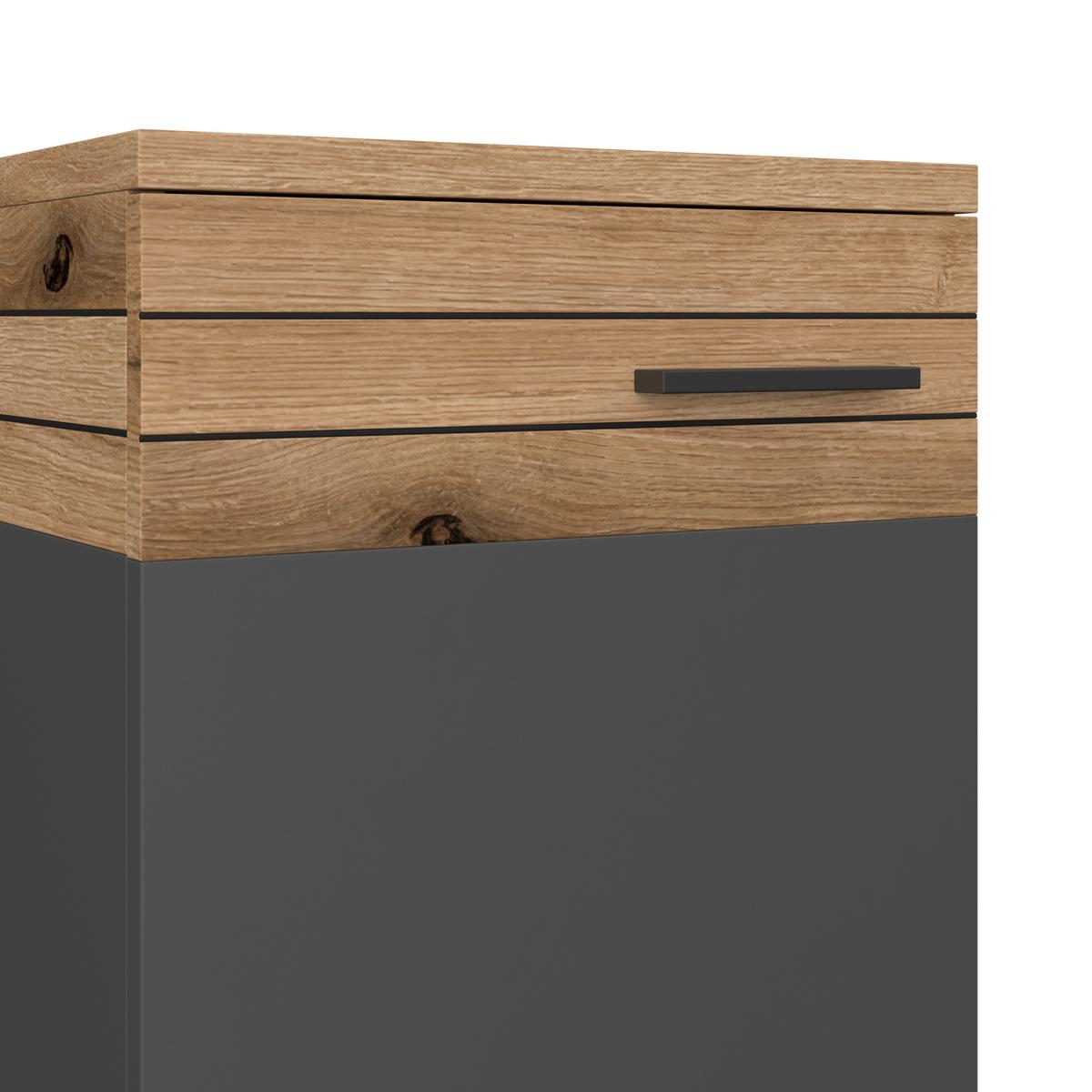 Badezimmer Unterschrank Cotia Cotls 4 BxH 40x86 cm - Eichefarben/Anthrazit, MODERN, Holzwerkstoff (40/86/30cm) - James Wood