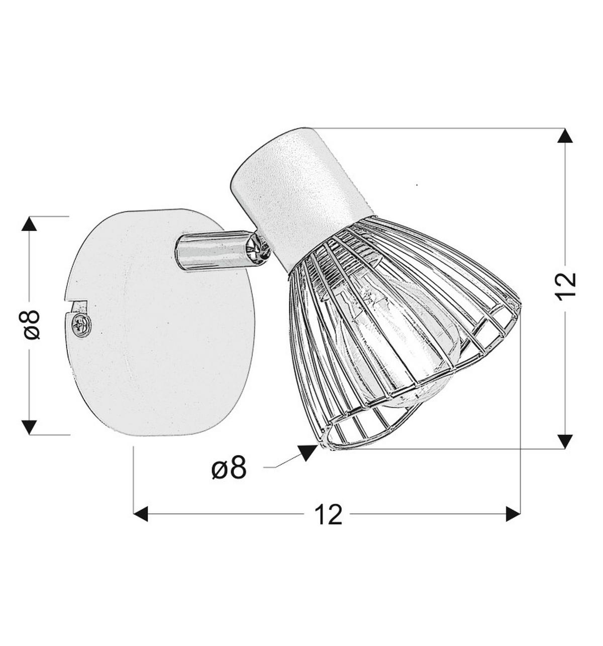 Wandstrahler 91-61881 - Schwarz, Basics, Metall (8/12/12cm)