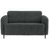 2-sitzer-sofa Marone Anthrazit Teddystoff - Anthrazit/Schwarz, MODERN, Textil (140/76/90cm) - Livetastic