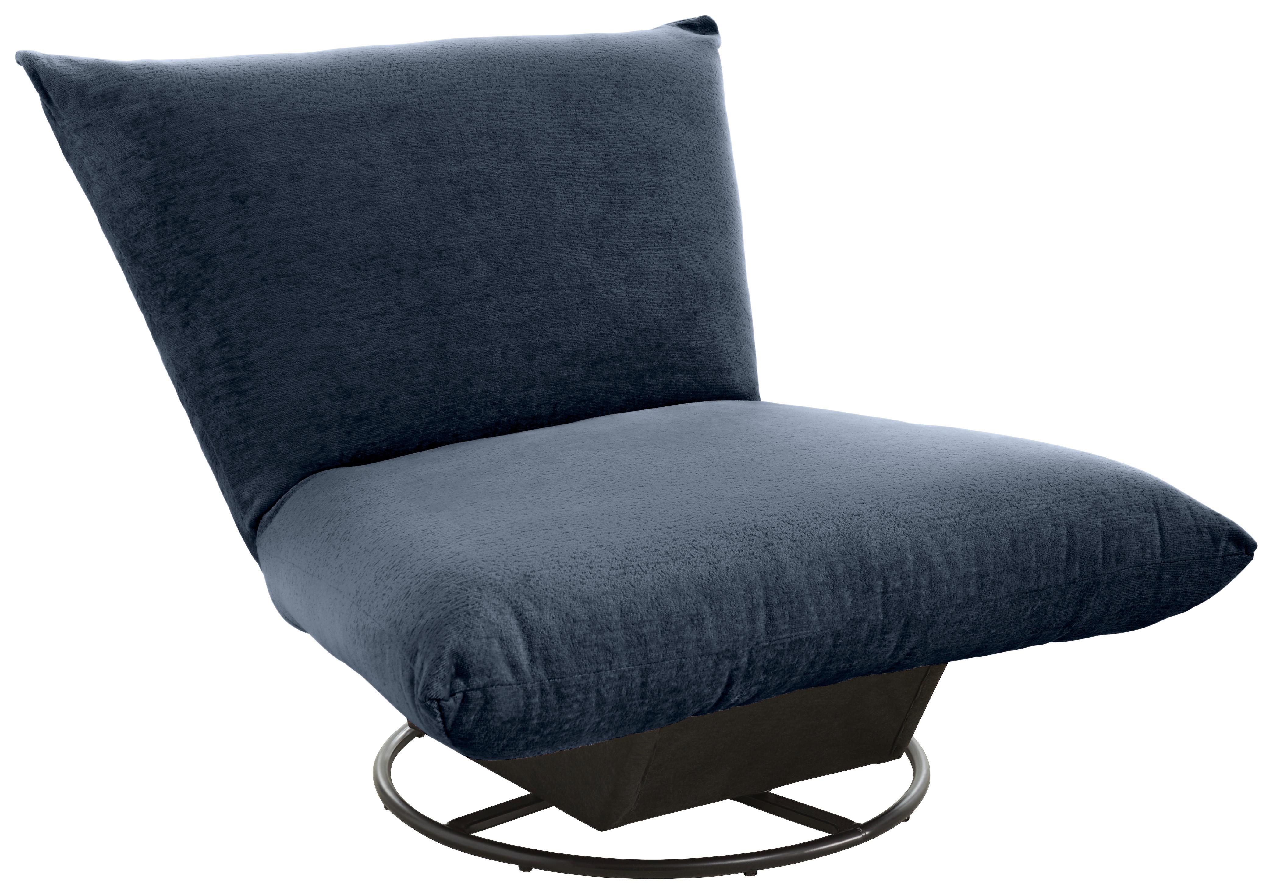 Relaxsessel Cremona Polyester Dunkelblau - Schwarz/Dunkelblau, Design, Textil (100/78/96cm) - Livetastic