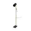 Stehlampe Celeste Braun/ Goldfarben mit Flexarm - Goldfarben/Braun, Trend, Kunststoff/Stein (58/138/18cm) - Kayoom