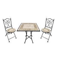 GARTENSET CAMILLA TOSCANE - Schwarz/Braun, Basics, Keramik/Metall (60/60/75cm) - Ambia Garden