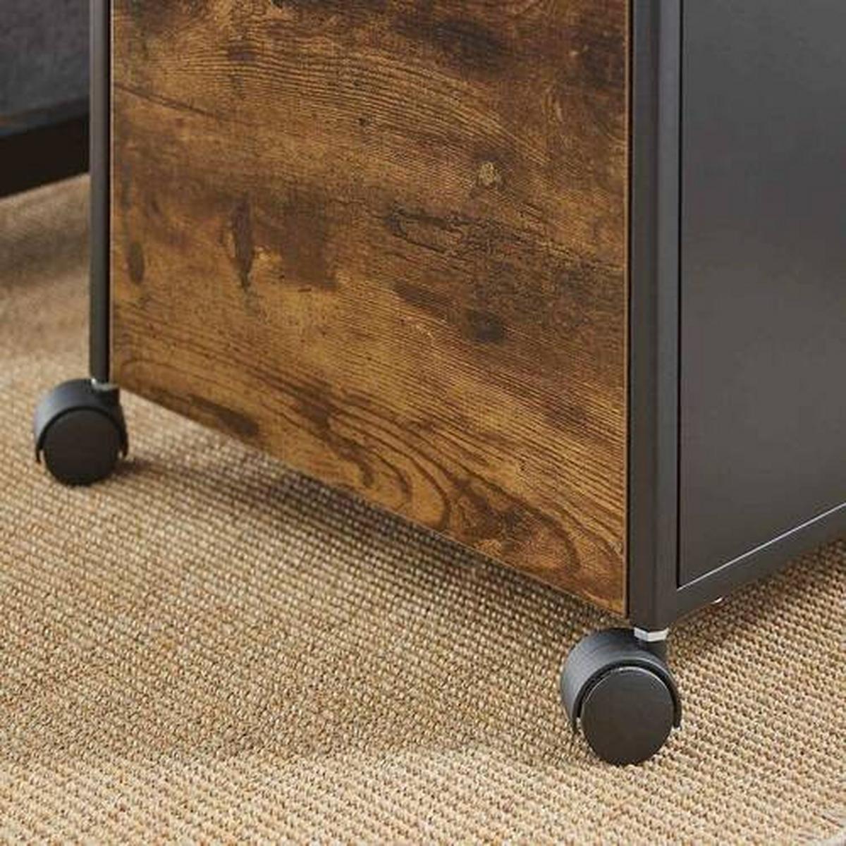 Rollcontainer Iron B: 45 cm Braun/Schwarz - Schwarz/Braun, Basics, Holzwerkstoff (45/66/41cm) - Boxxx