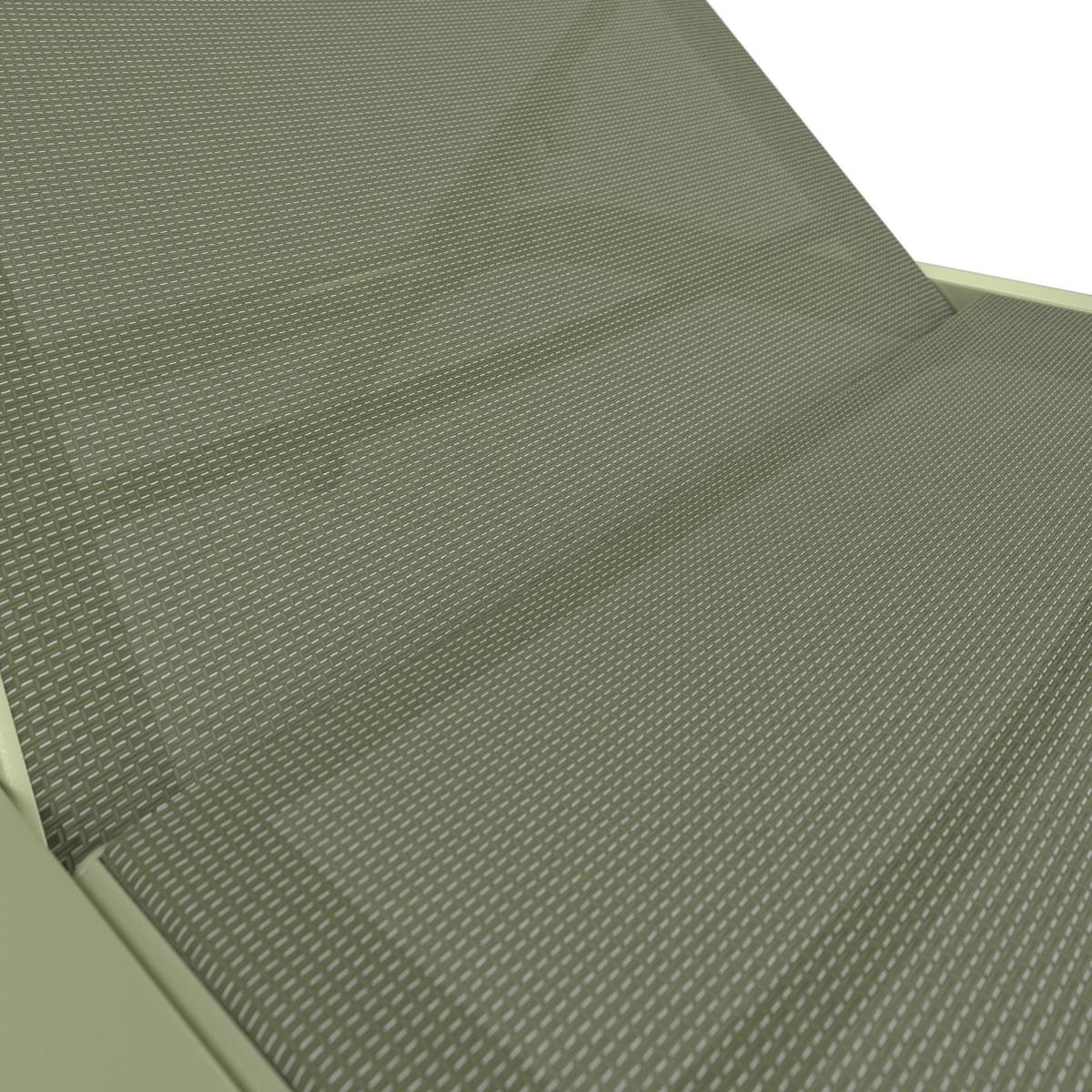 Sonnenliege Olivia Metall/textil Mit Rollen - Beige, MODERN, Textil/Metall (198/62/34-87cm) - Luca Bessoni