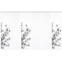 Flächenvorhang Rufus 6er Set - Grau Hochglanz/Weiß, Natur, Textil (60/245cm)