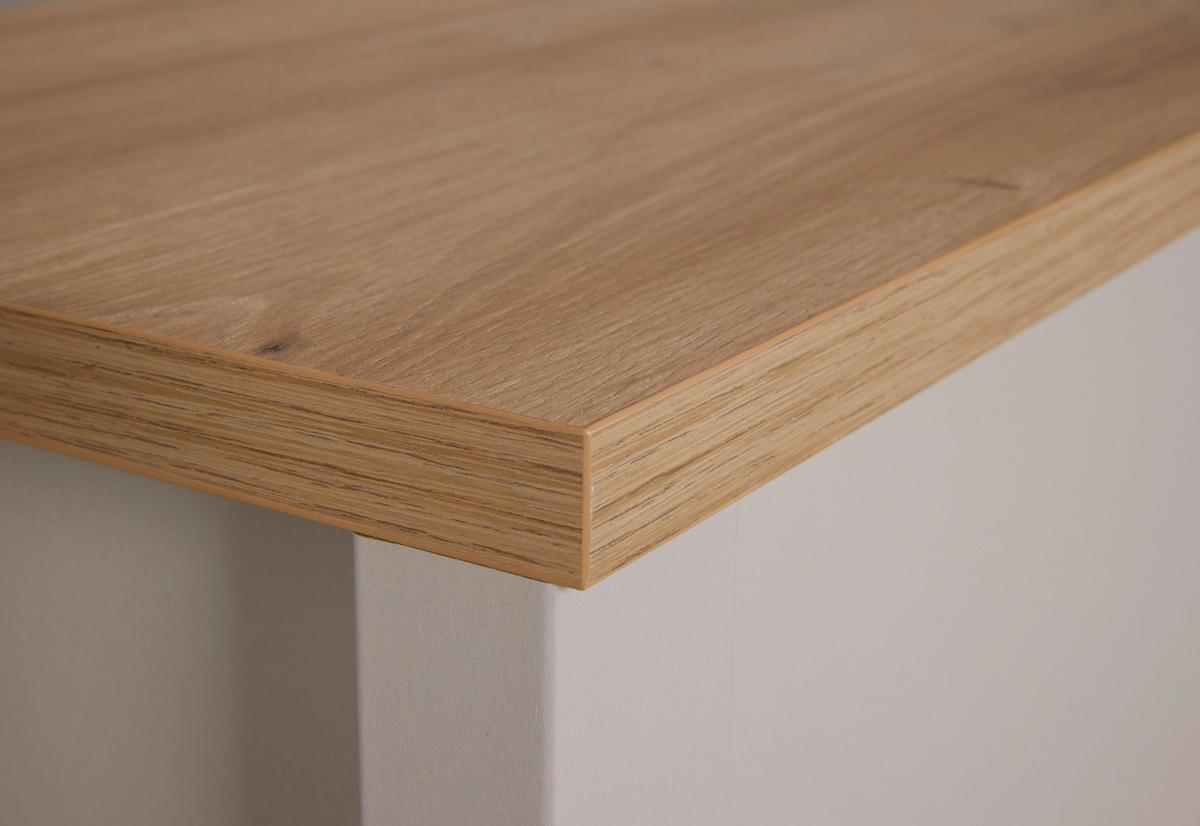 Küchenoberschrank Sardegna - Kaschmir/Eiche Artisan, ROMANTIK / LANDHAUS, Glas/Holzwerkstoff (130/57/33cm)