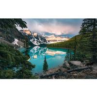 Fototapete Magic Moraine Morning - Multicolor, Trend, Textil (450/280cm)