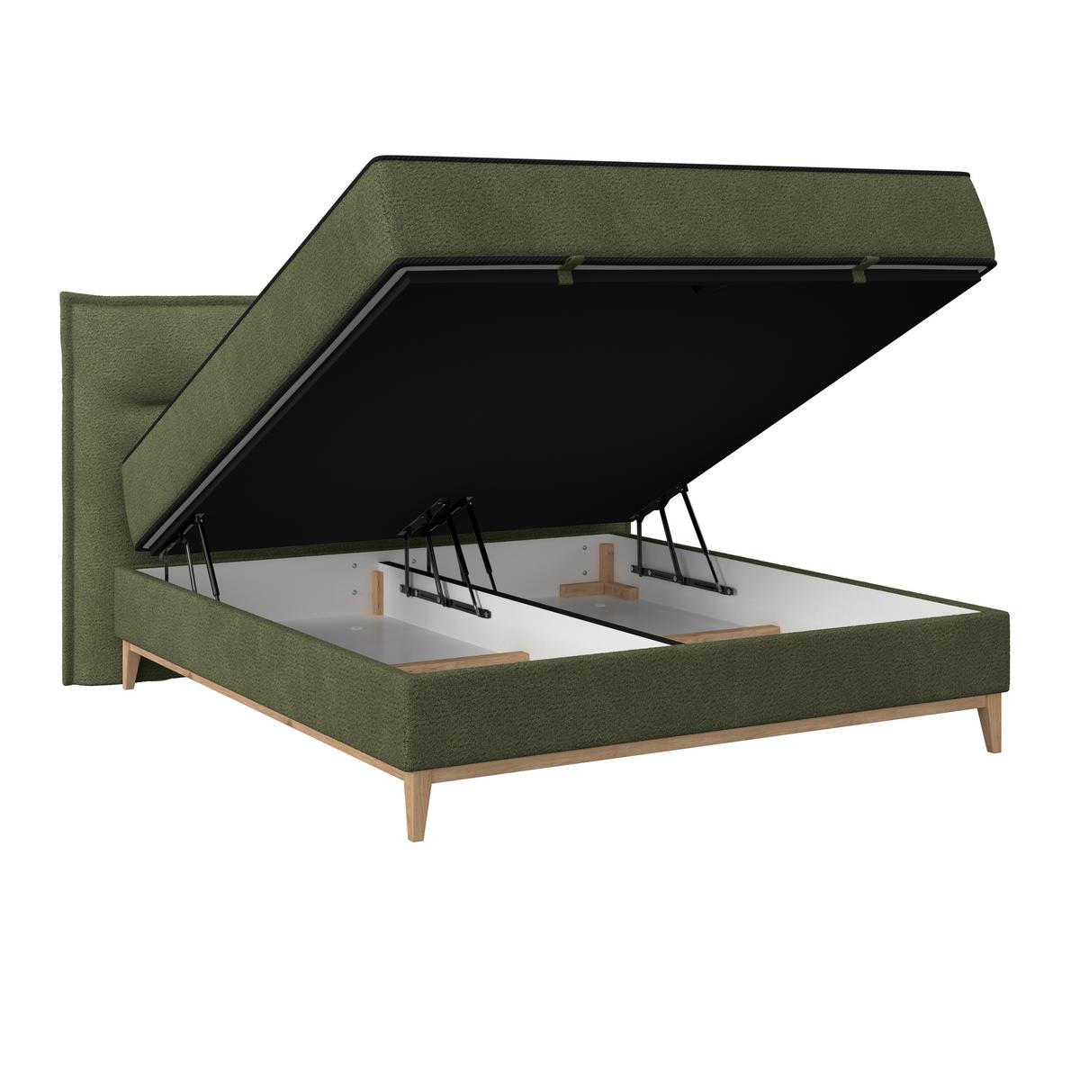 Boxbett Smile inkl. Matratze 180x200 - Grün, KONVENTIONELL, Holz/Holzwerkstoff (180/200cm) - James Wood