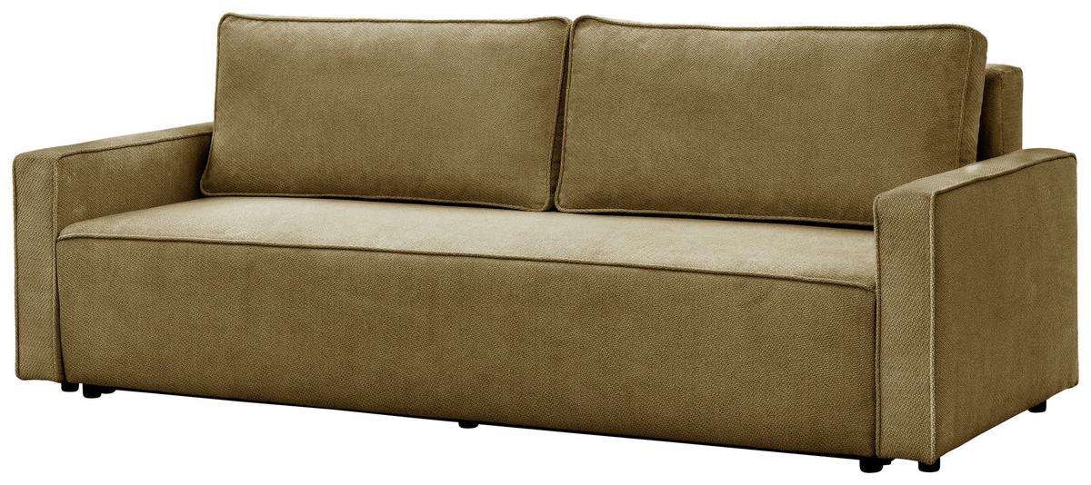 Rozkladacia pohovka NERA, olivovozelená ženilka - olivovozelená, Modern, textil/plast (232/90/100cm)