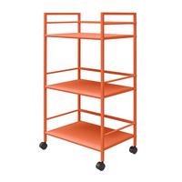 Servierwagen Cache Orange B: 43 Cm - Orange, Design, Kunststoff/Metall (43/77/29cm) - MID.YOU