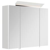 Spiegelschrank Weiß Hochglanz B: 80 Cm - Weiß Hochglanz, MODERN, Glas/Holzwerkstoff (80/62/17cm) - MID.YOU