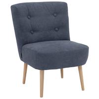 Sessel Fiona - Blau/Buchefarben, Design, Textil (58/78/68cm) - Max Winzer