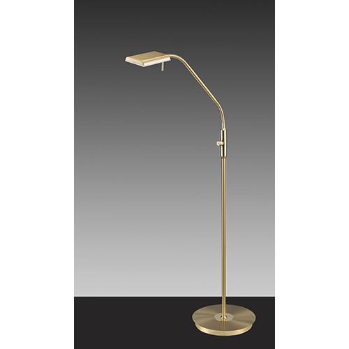 Led-stehleuchte 420910108 Bergamo - Messingfarben, Design, Kunststoff/Metall (135cm) - Trio Leuchten