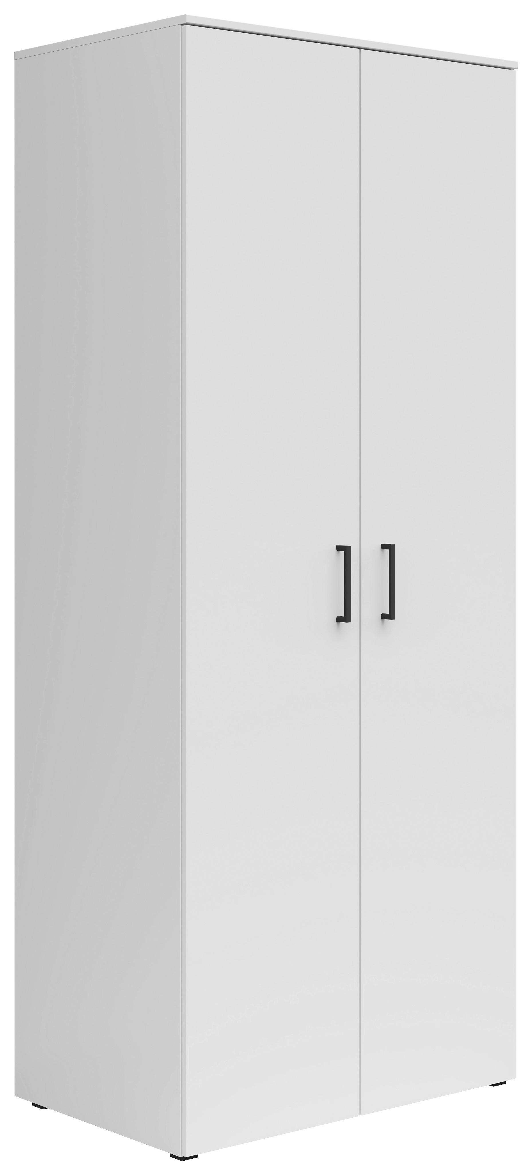 Skriňa CABINET - čierna/biela, Modern, kompozitné drevo/plast (80/195/52cm)