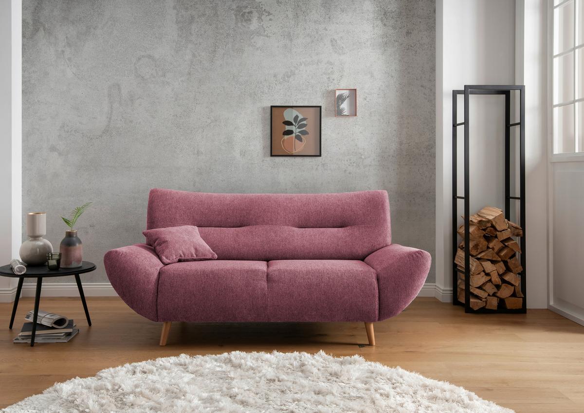 2-Sitzer-Sofa Drago Brombeere - Wildeiche/Brombeere, MODERN, Holz/Textil (173/81/90cm) - MID.YOU
