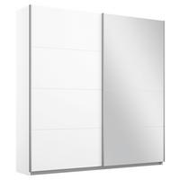 Schwebetürenschrank m. Spiegel 181cm Belluno, Weiß Dekor - Weiß, MODERN, Holzwerkstoff (181/210/62cm) - Rauch Möbel
