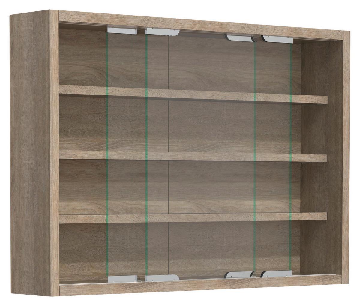 Hängevitrine Agisa M B: 37 cm Sonoma Eiche Dekor - Sonoma Eiche, MODERN, Glas/Holzwerkstoff (57/40/10cm) - MID.YOU