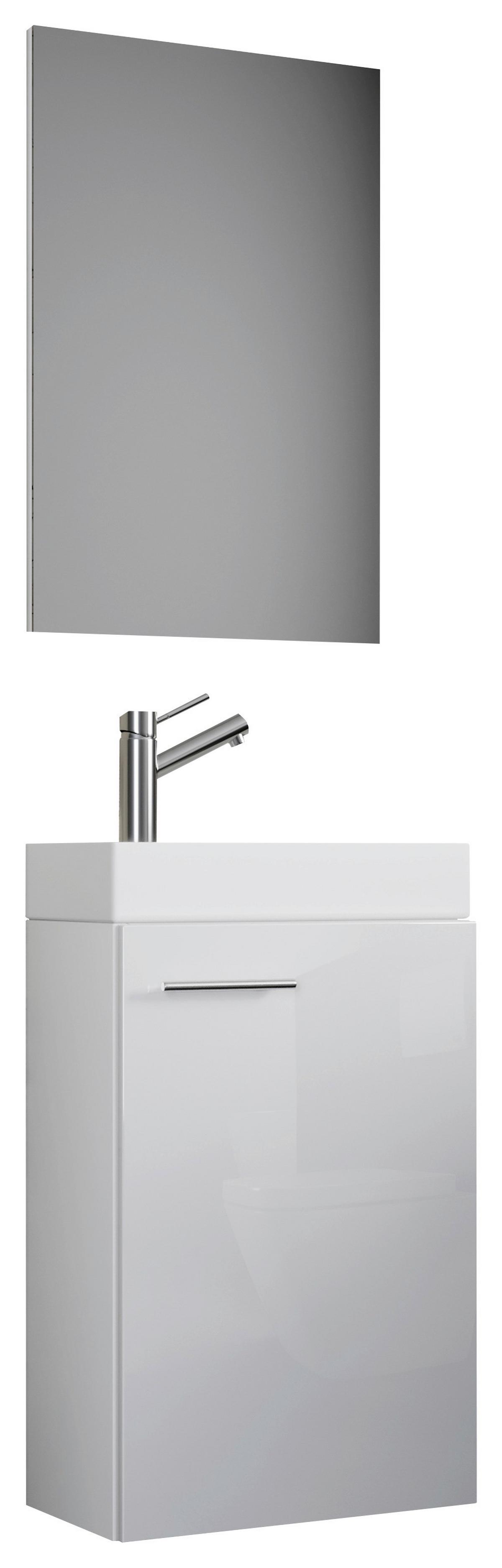 Badmöbel-set Gäste Wc 3-tlg. Slito B: 41 Cm Weiß - Weiß, KONVENTIONELL, Keramik/Holzwerkstoff (41cm) - MID.YOU