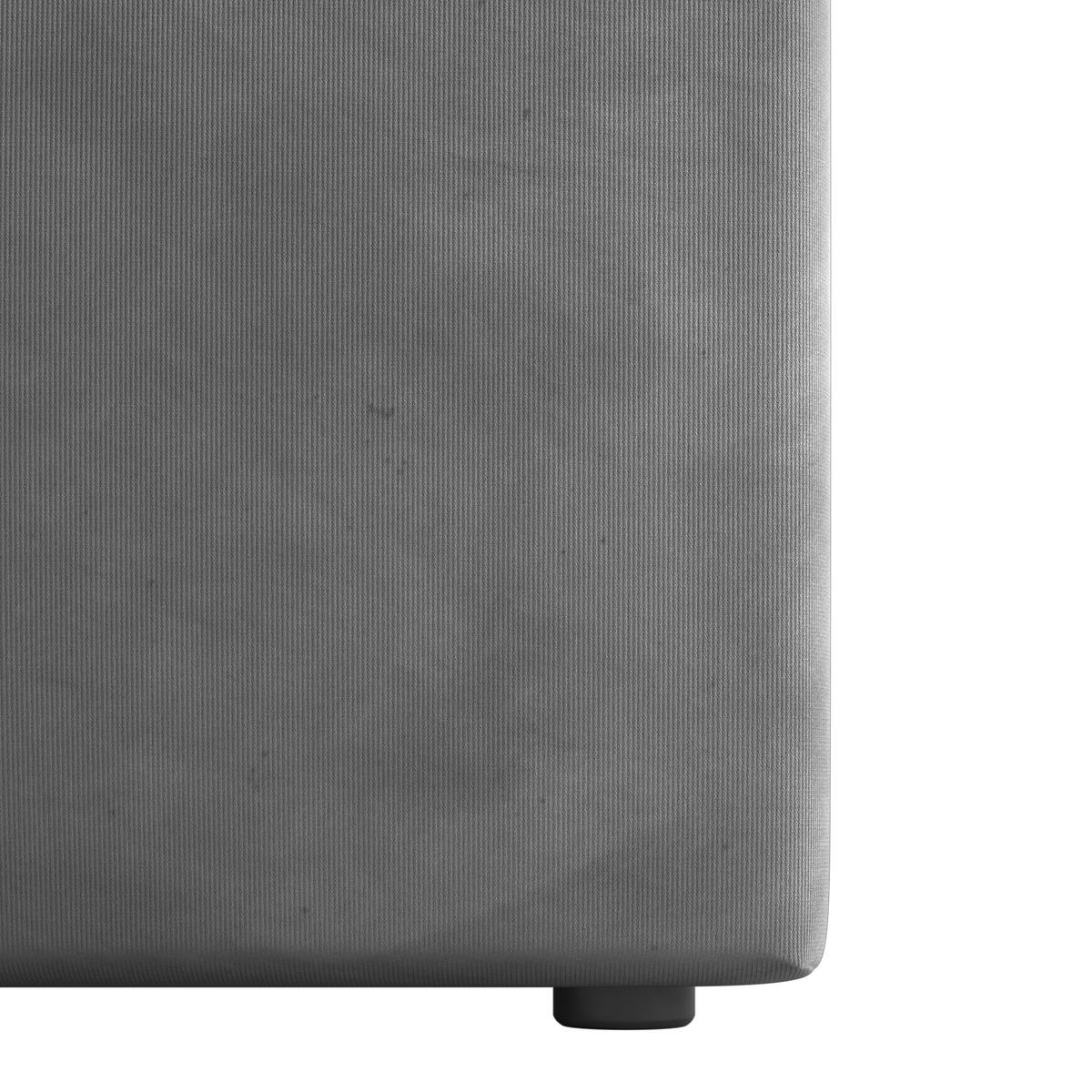 Boxspringbett mit Bettkasten Bologna 180x200 cm Hellgrau - Hellgrau/Schwarz, MODERN, Holzwerkstoff/Kunststoff (180/200cm) - MID.YOU