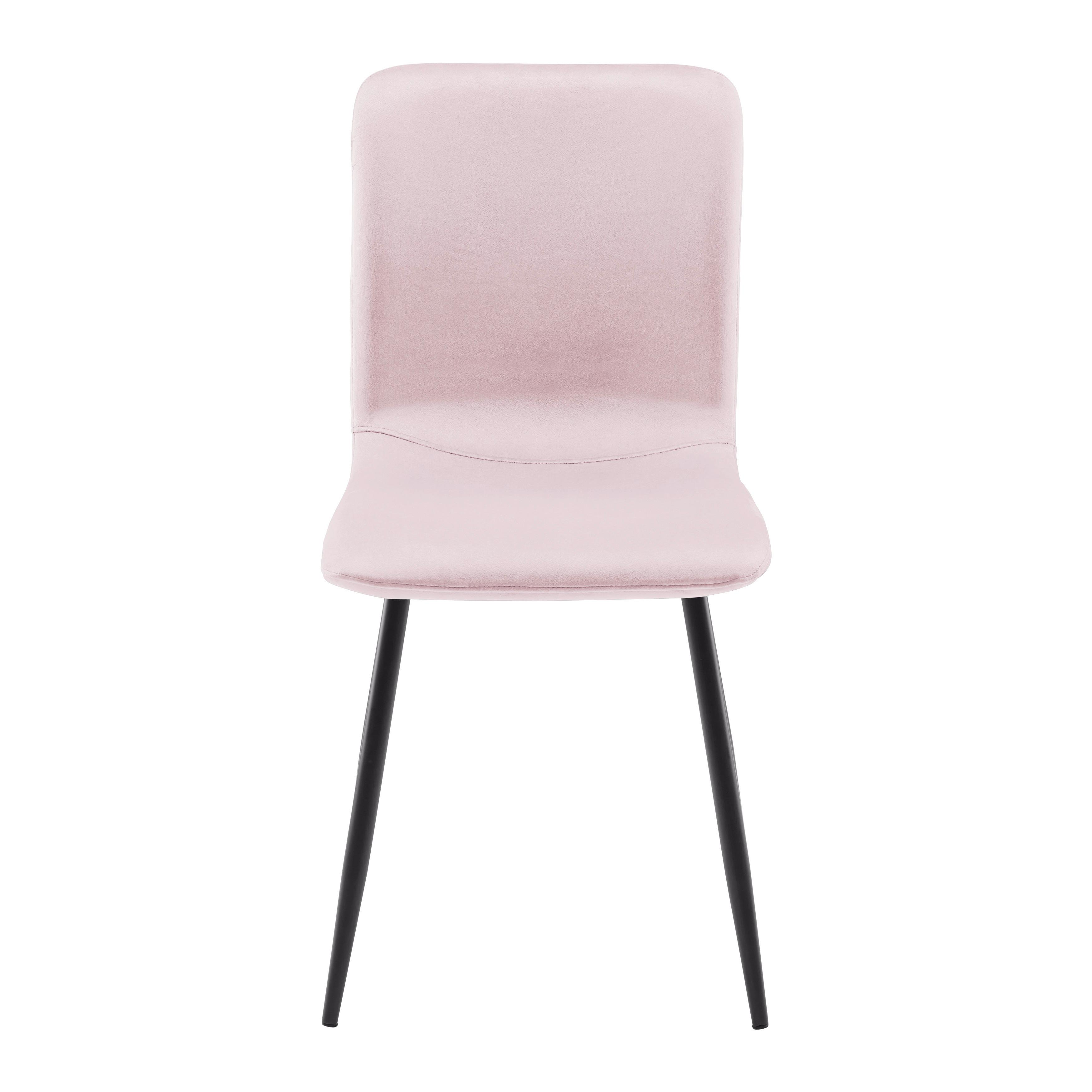 Moderní Židle Elif Růžová - růžová/tmavě šedá, Moderní, kov/textil (43/86/55cm) - Bessagi Home
