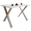 Esstisch Xona B: 140 cm Silbern/Weiß - Silberfarben/Weiß, Basics, Holzwerkstoff (140/76/80cm) - MID.YOU