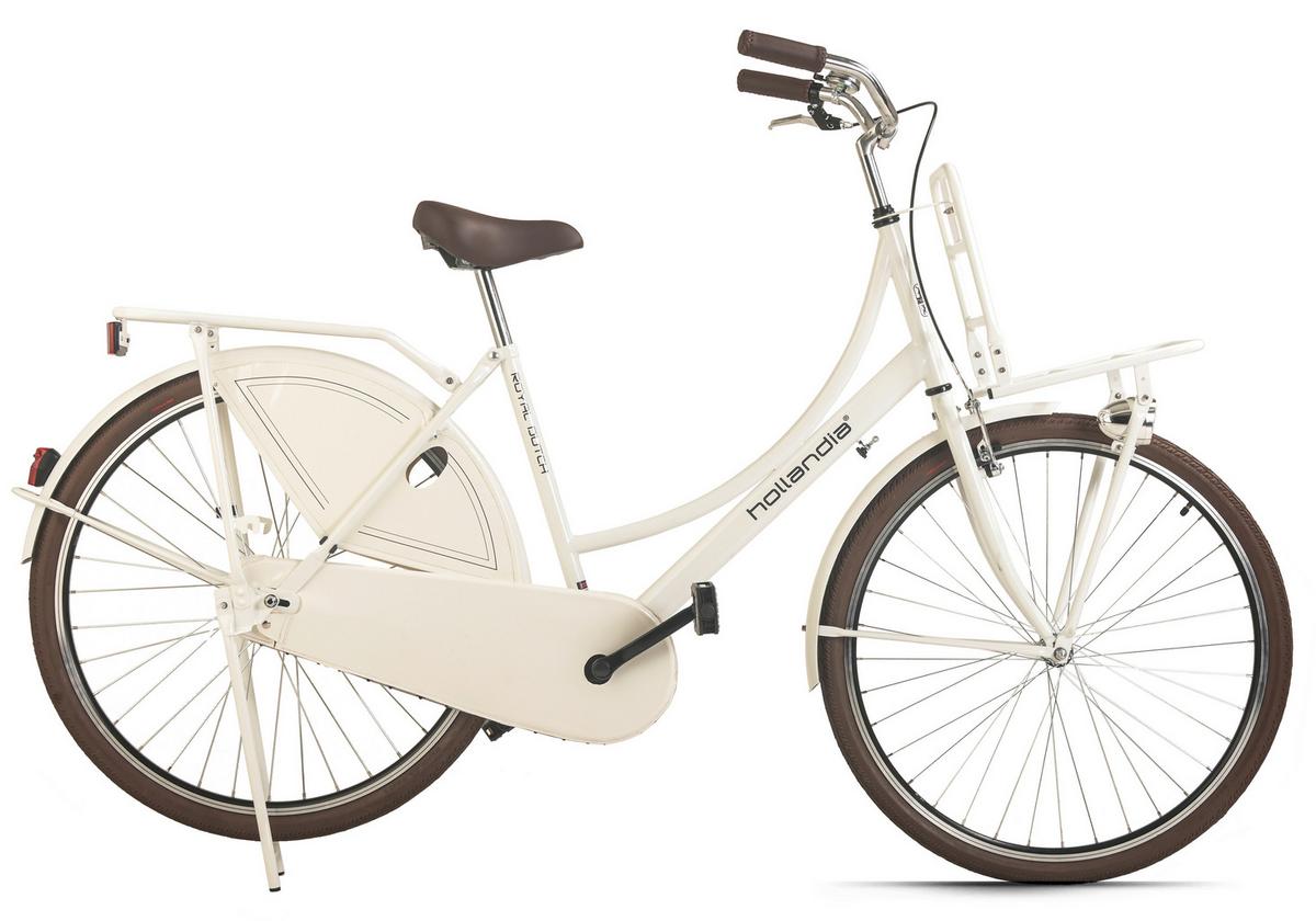 Citybike Hollandia Royal Dutch Singlespeed, Weiß, 28 Zoll - Weiß, Basics, Metall (25/140/60cm)