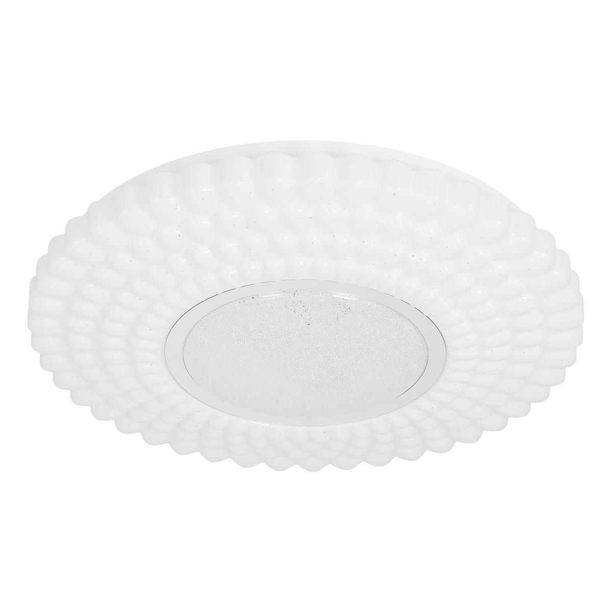 LED-Deckenleuchte 13-34250 Uran - Chromfarben/Weiß, KONVENTIONELL, Kunststoff/Metall (38/38/7cm)
