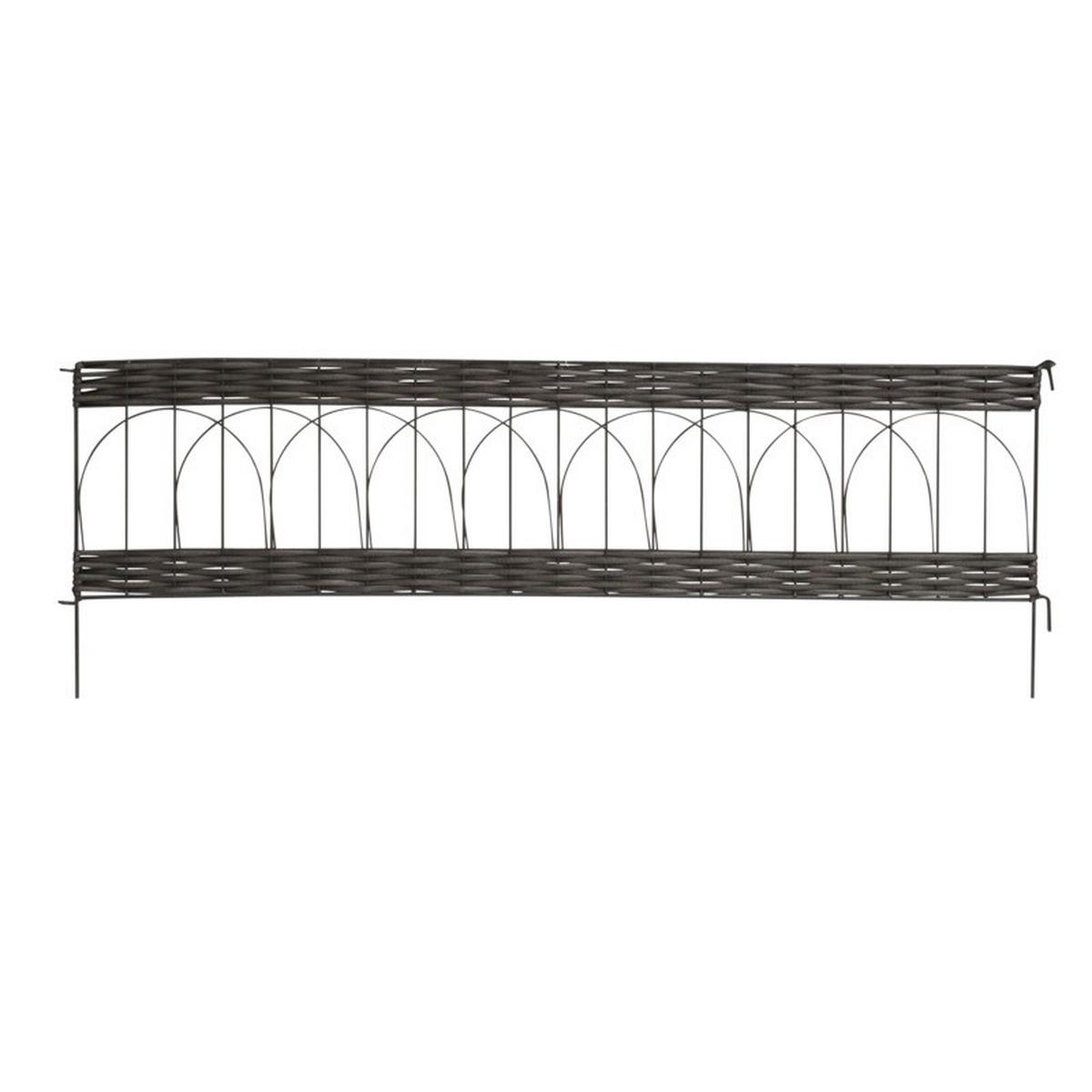 Beeteinfassung 25-35x100 cm Kunststoff Anthrazit Wetterb. - Anthrazit, Basics, Kunststoff (25/35/100cm)
