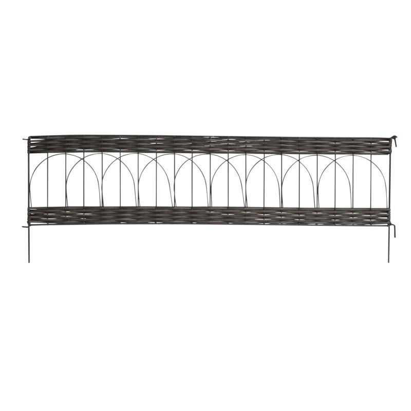 Beeteinfassung 25-35x100 cm Kunststoff Anthrazit Wetterb.
