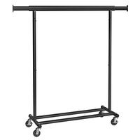 Kleiderwagen Schwarz B: 160 cm - Schwarz, Basics, Metall (160/92-132/45,4cm)