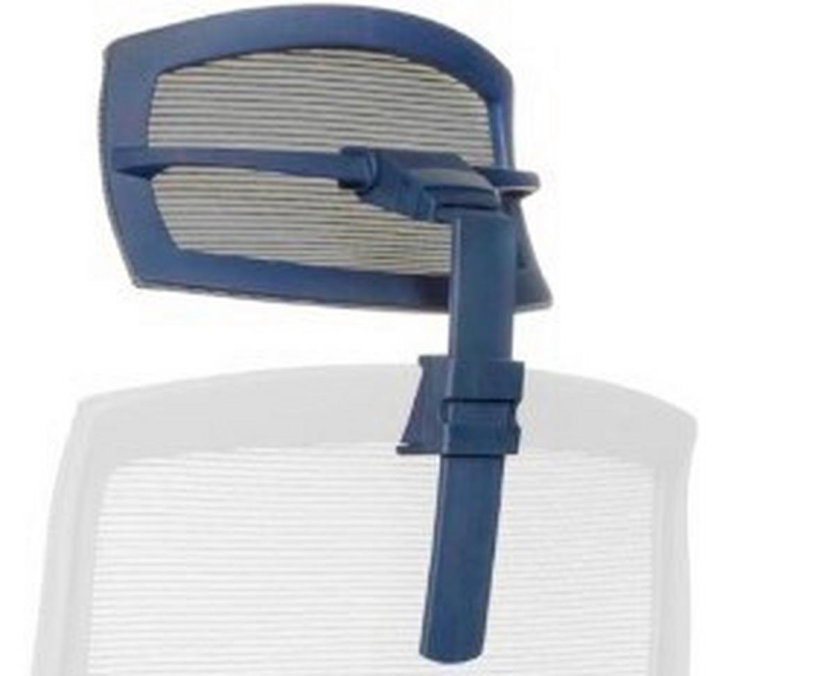 Kopfstütze Blau B: 29 cm - Blau, MODERN, Kunststoff/Textil (29/15-30/12cm) - MID.YOU