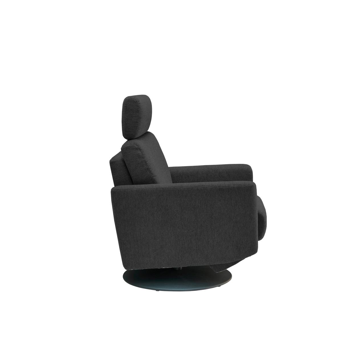 Relaxsessel Centrale T: 87-154 cm, Schwarz - Schwarz, MODERN, Textil (77/105/87-154cm) - Livetastic